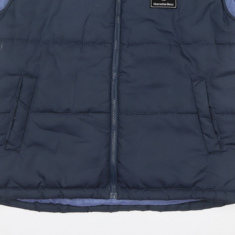 Mercedes-Benz Men’s Blue L Padded Bodywarmer Gilet Full Zip