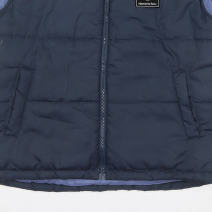 Mercedes-Benz Men’s Blue L Padded Bodywarmer Gilet Full Zip