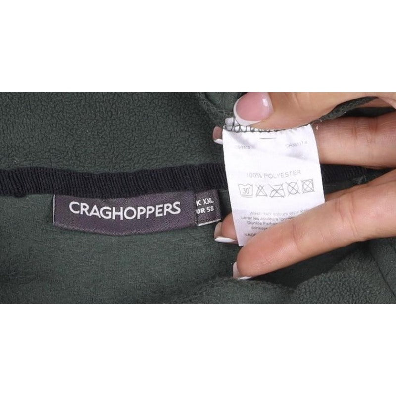Craghoppers Men’s Green 3XL 1/4 Zip Fleece Pullover Sweatshirt