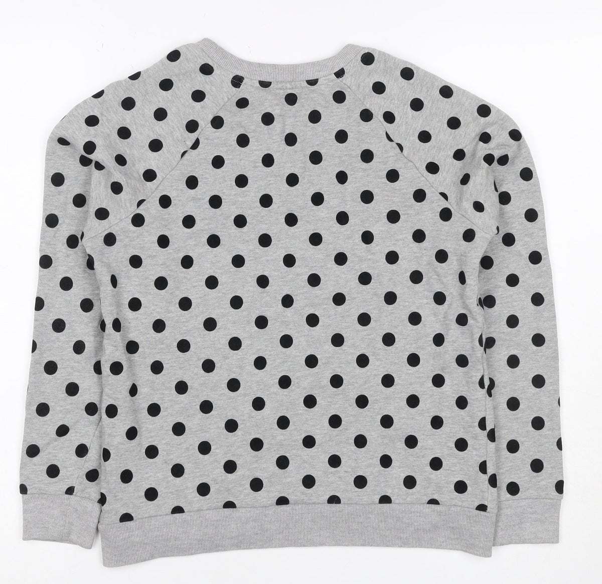 Whistles Women’s Grey Black Polka Dot XS Pullover Sweatshirt
