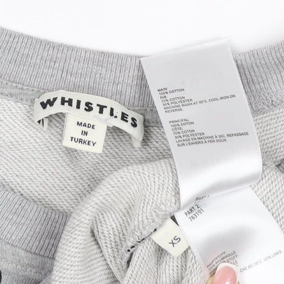 Whistles Women’s Grey Black Polka Dot XS Pullover Sweatshirt