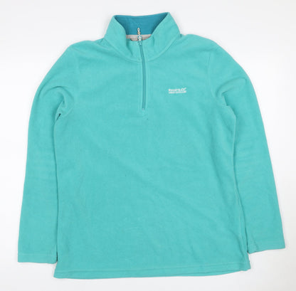 Regatta Women Blue UK 14 Pullover 1/4 Zip Fleece Sweatshirt