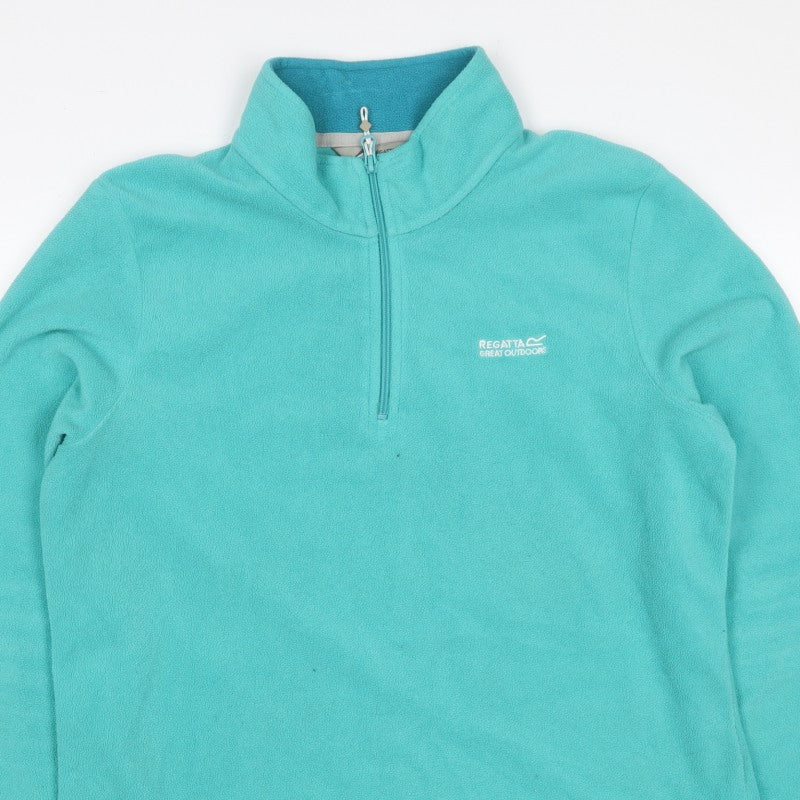 Regatta Women Blue UK 14 Pullover 1/4 Zip Fleece Sweatshirt