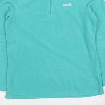 Regatta Women Blue UK 14 Pullover 1/4 Zip Fleece Sweatshirt
