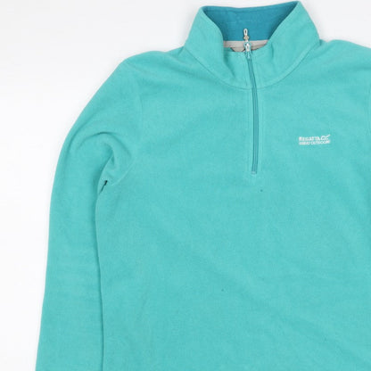 Regatta Women Blue UK 14 Pullover 1/4 Zip Fleece Sweatshirt