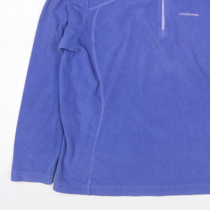 Craghoppers Women’s Blue UK 14 Half Zip Fleece Sweatshirt Hiking