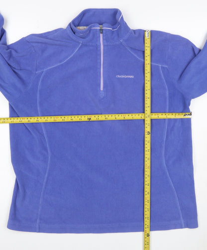 Craghoppers Women’s Blue UK 14 Half Zip Fleece Sweatshirt Hiking