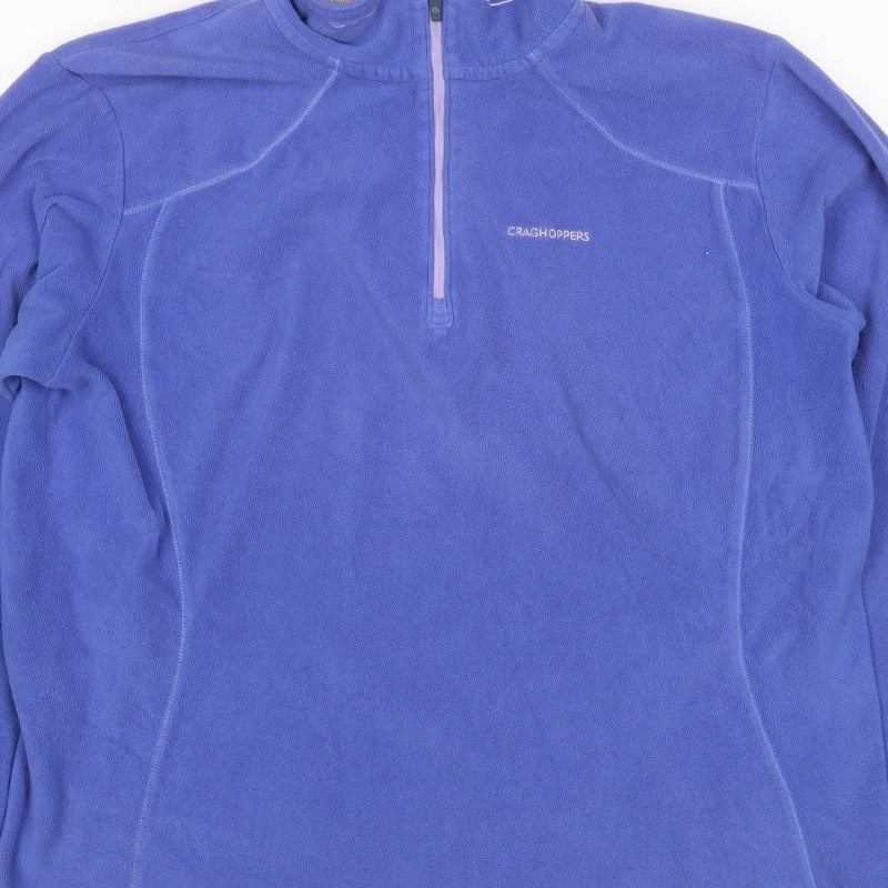 Craghoppers Women’s Blue UK 14 Half Zip Fleece Sweatshirt Hiking
