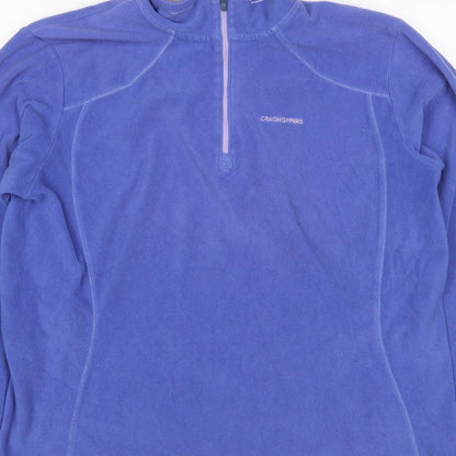 Craghoppers Women’s Blue UK 14 Half Zip Fleece Sweatshirt Hiking