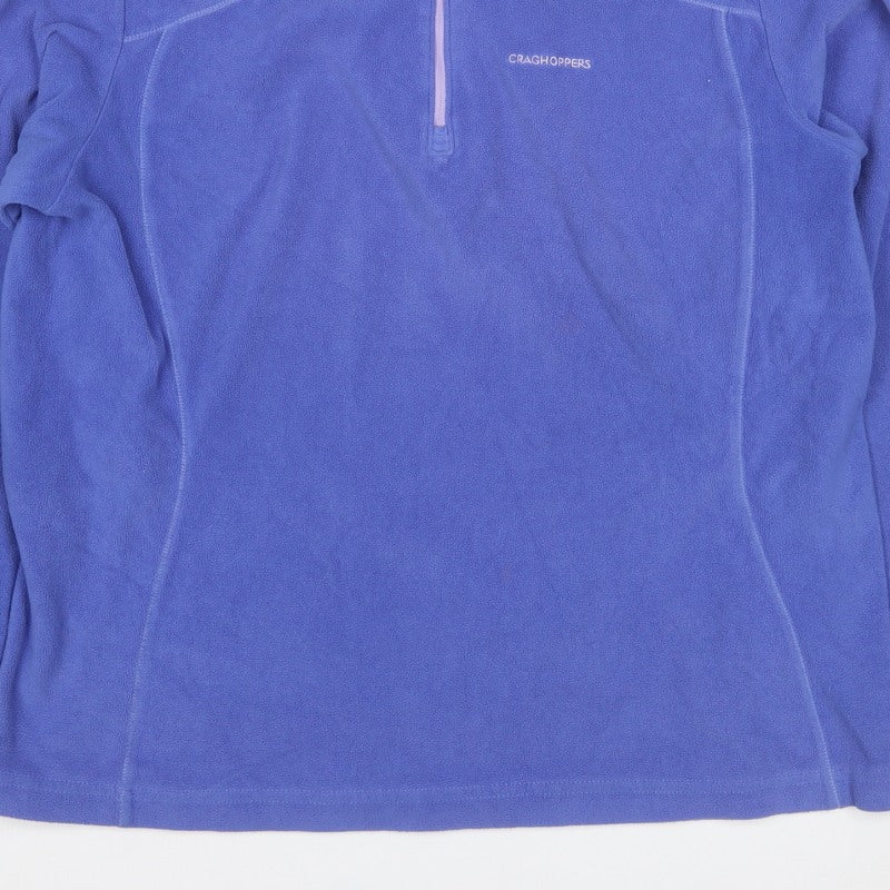 Craghoppers Women’s Blue UK 14 Half Zip Fleece Sweatshirt Hiking