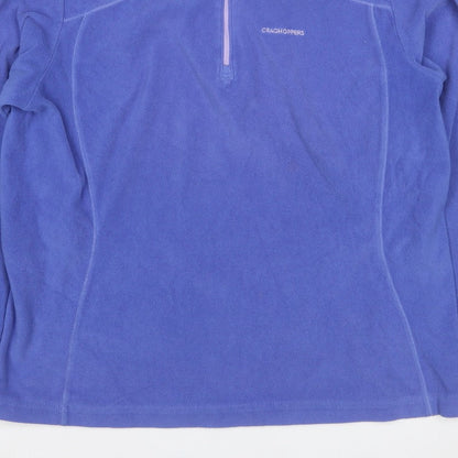 Craghoppers Women’s Blue UK 14 Half Zip Fleece Sweatshirt Hiking