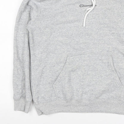 Champion Women’s Grey Logo Pullover Hoodie Size L
