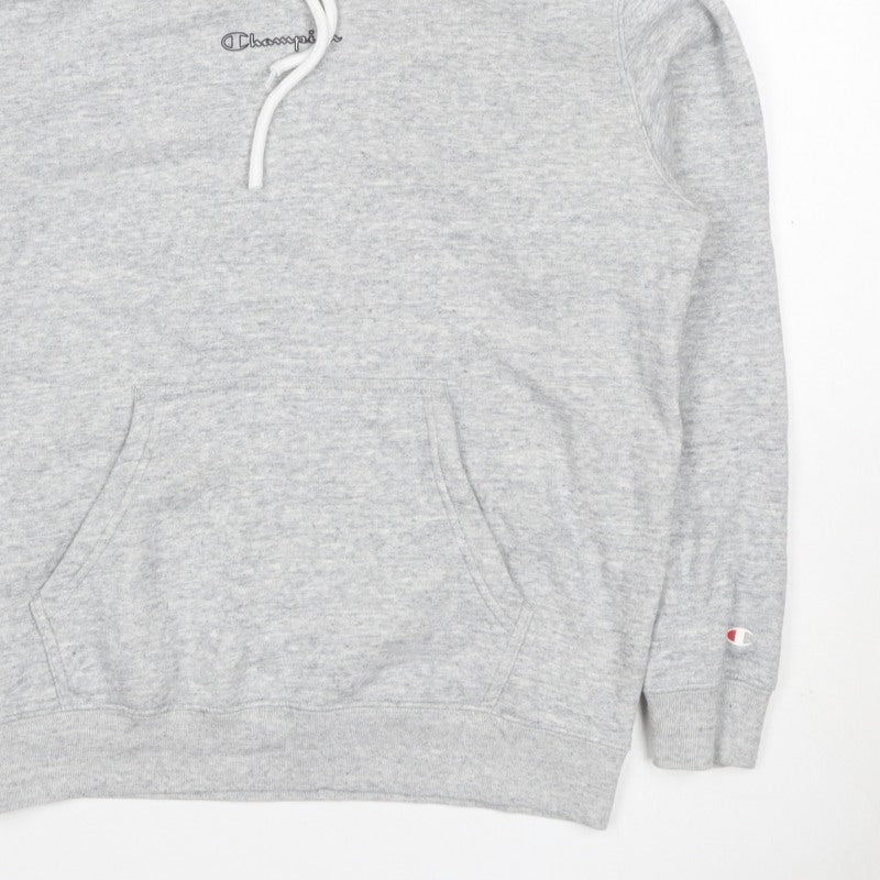 Champion Women’s Grey Logo Pullover Hoodie Size L