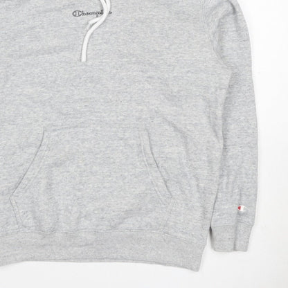 Champion Women’s Grey Logo Pullover Hoodie Size L