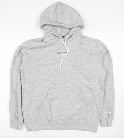 Champion Women’s Grey Logo Pullover Hoodie Size L