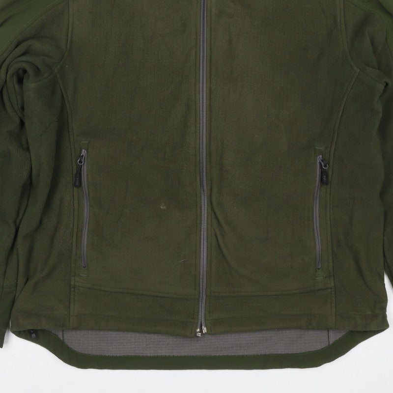 Lands' End Men Green M Softshell Fleece Full Zip Outdoor Jacket