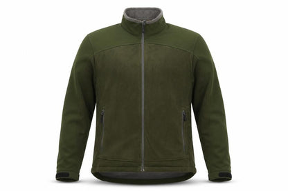 Lands' End Men Green M Softshell Fleece Full Zip Outdoor Jacket