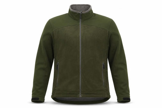 Lands' End Men Green M Softshell Fleece Full Zip Outdoor Jacket