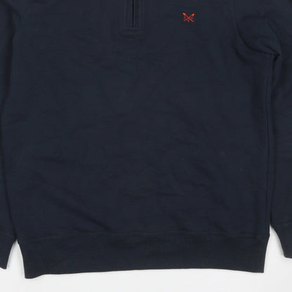 Crew Clothing Company Men’s Blue M 1/4 Zip High Neck Sweatshirt