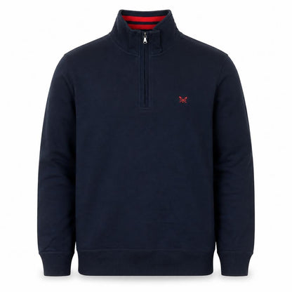 Crew Clothing Company Men’s Blue M 1/4 Zip High Neck Sweatshirt