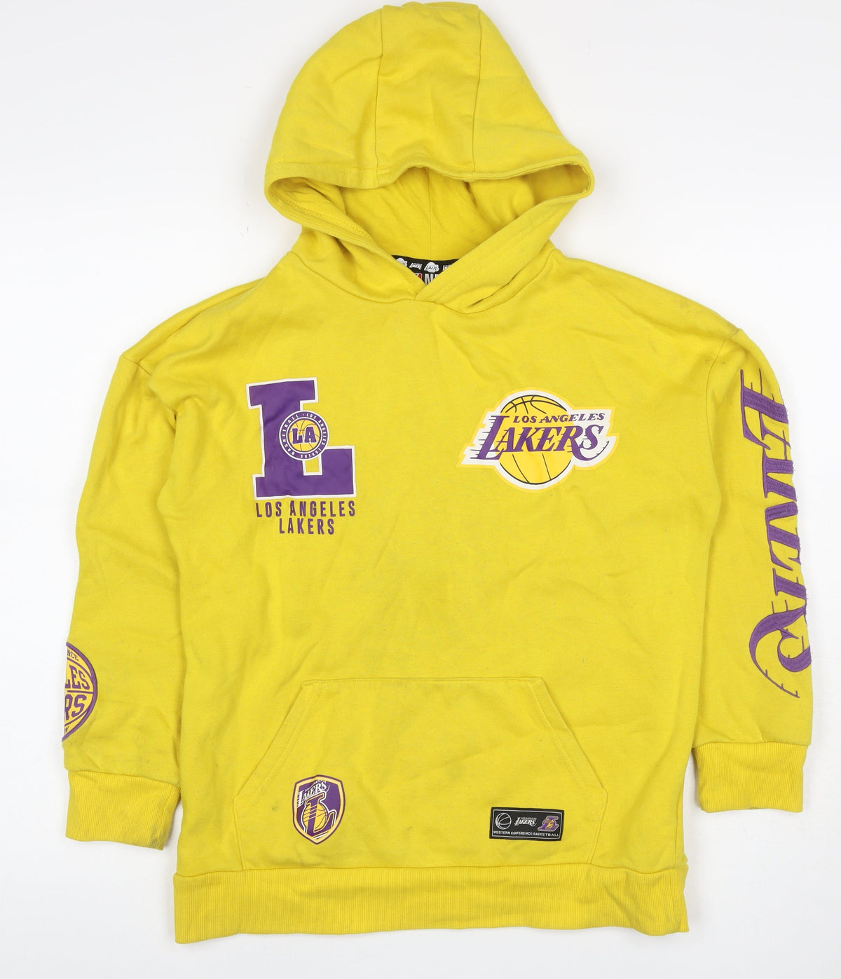 NBA Los Angeles Lakers Boys Yellow Pullover Hoodie 11-12 Years Sports