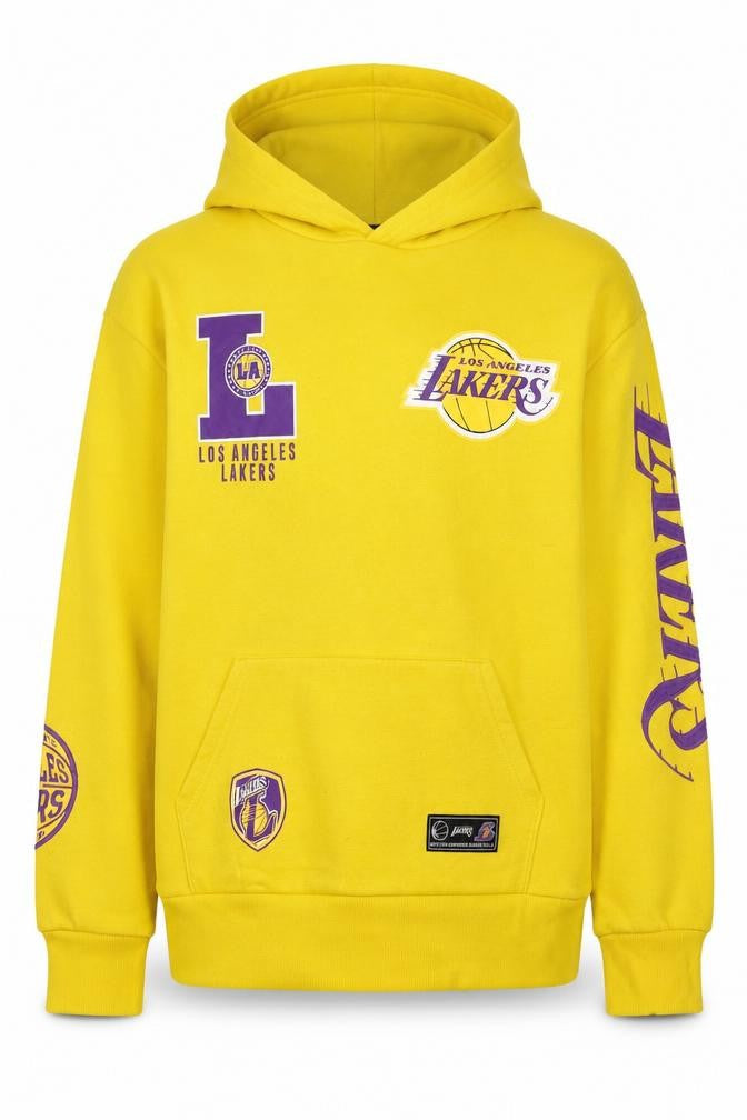 NBA Los Angeles Lakers Boys Yellow Pullover Hoodie 11-12 Years Sports