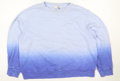 Marks and Spencer Women’s Blue Ombre Cotton M Pullover Sweatshirt