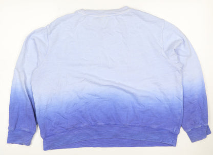 Marks and Spencer Women’s Blue Ombre Cotton M Pullover Sweatshirt