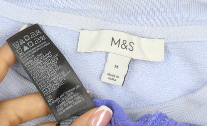 Marks and Spencer Women’s Blue Ombre Cotton M Pullover Sweatshirt