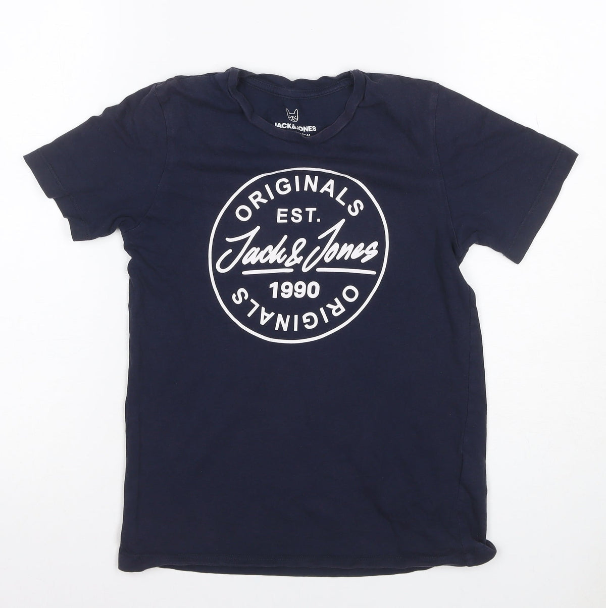 Jack & Jones Boys Blue 12 Years Logo Graphic Jersey T-Shirt