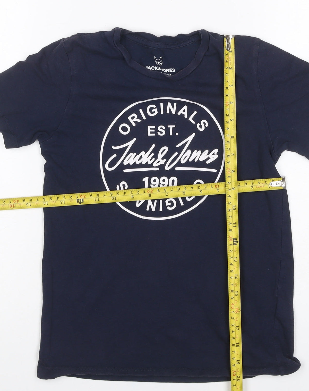 Jack & Jones Boys Blue 12 Years Logo Graphic Jersey T-Shirt