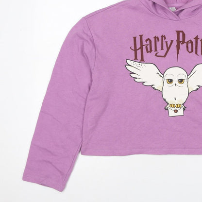 H&M Girls Purple 6 Years Harry Potter Hedwig Pullover Hoodie