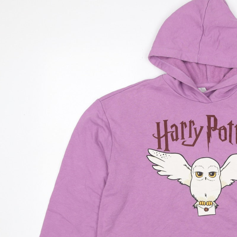 H&M Girls Purple 6 Years Harry Potter Hedwig Pullover Hoodie