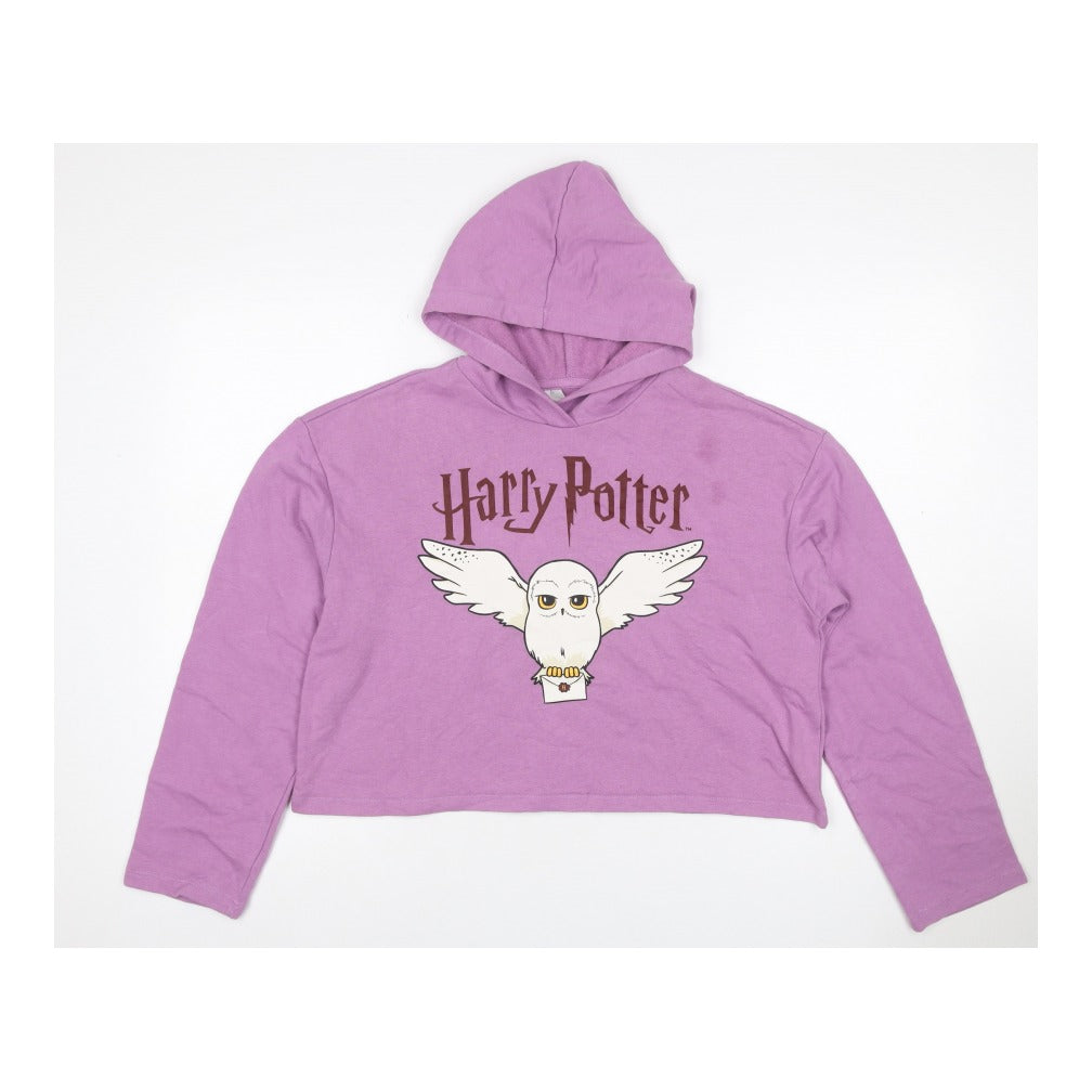 H&M Girls Purple 6 Years Harry Potter Hedwig Pullover Hoodie