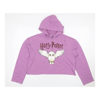 H&M Girls Purple 6 Years Harry Potter Hedwig Pullover Hoodie