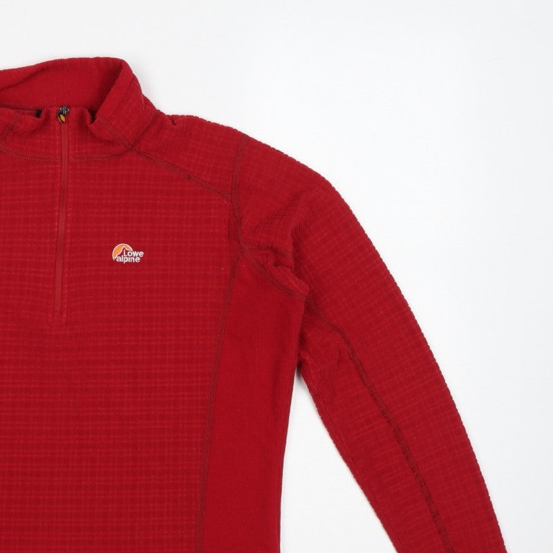Lowe Alpine Women Red M 1/4 Zip Fleece Sweatshirt Hiking