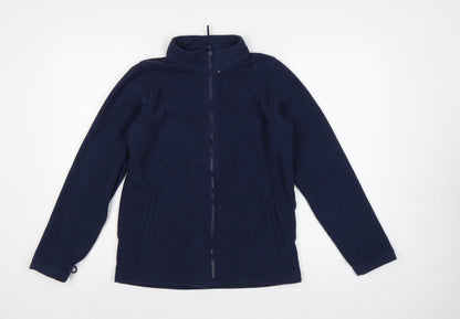Mountain Warehouse Boys Blue 13 Years Fleece Full Zip Hiking Jacket