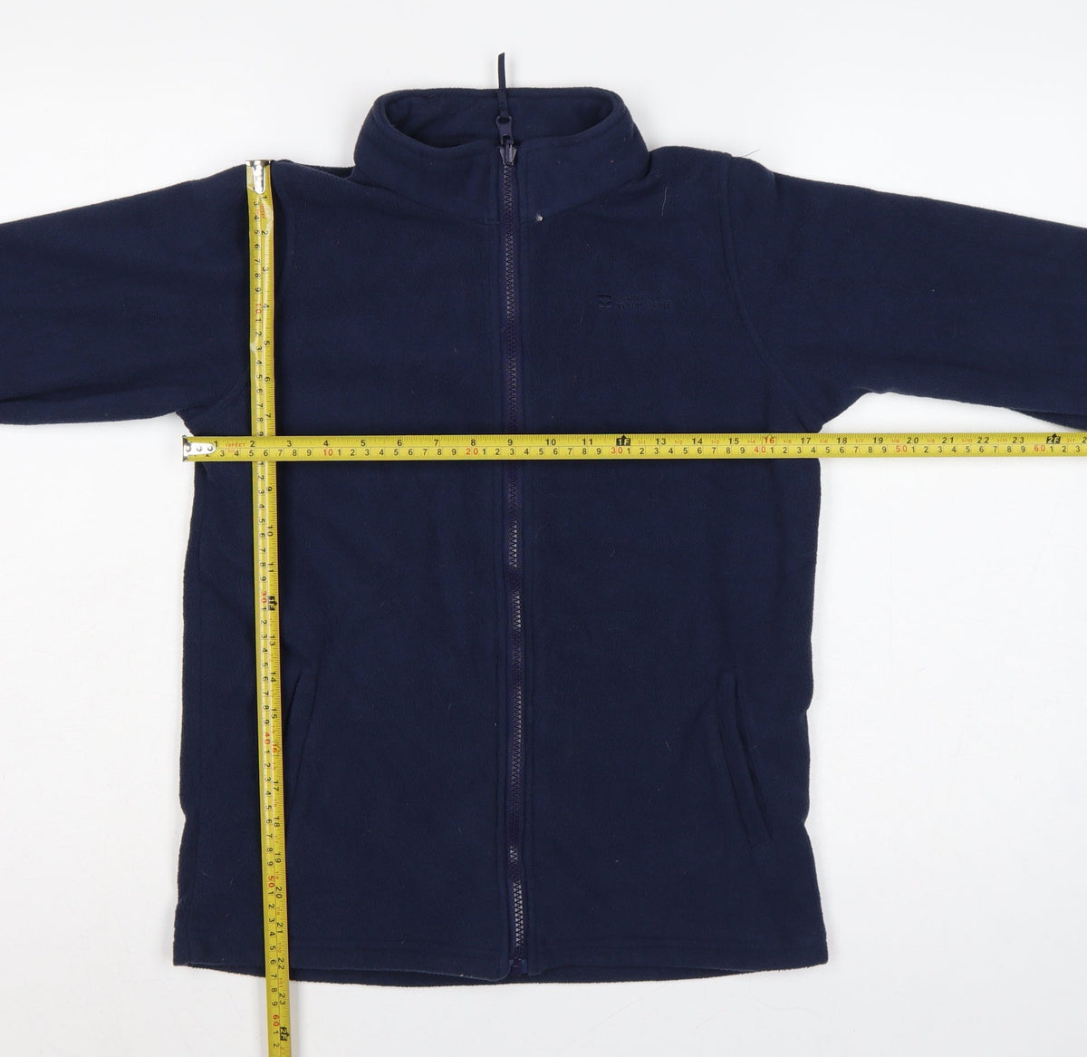 Mountain Warehouse Boys Blue 13 Years Fleece Full Zip Hiking Jacket