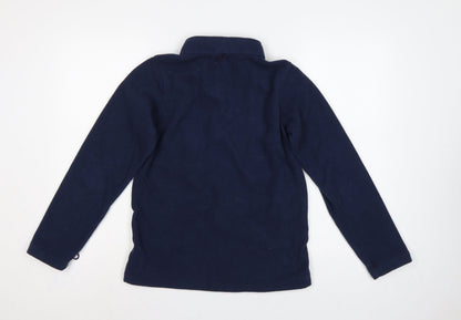 Mountain Warehouse Boys Blue 13 Years Fleece Full Zip Hiking Jacket