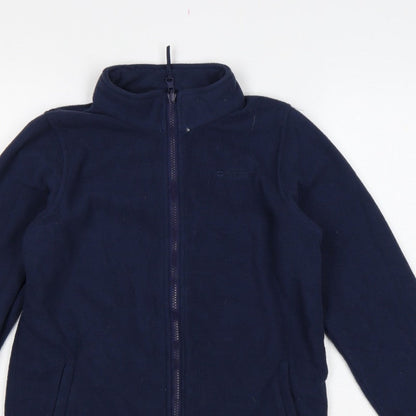 Mountain Warehouse Boys Blue 13 Years Fleece Full Zip Hiking Jacket