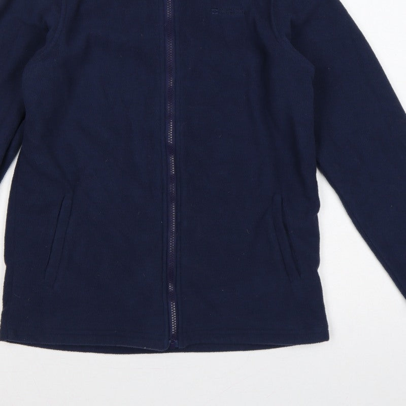 Mountain Warehouse Boys Blue 13 Years Fleece Full Zip Hiking Jacket
