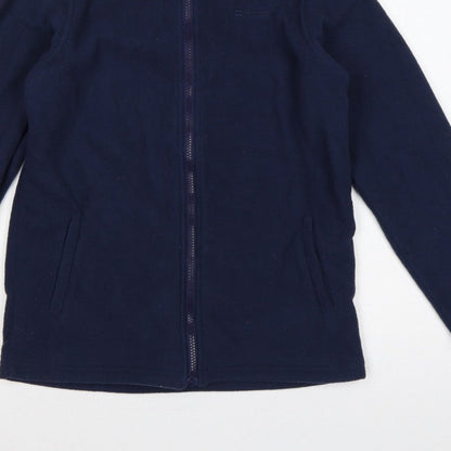 Mountain Warehouse Boys Blue 13 Years Fleece Full Zip Hiking Jacket