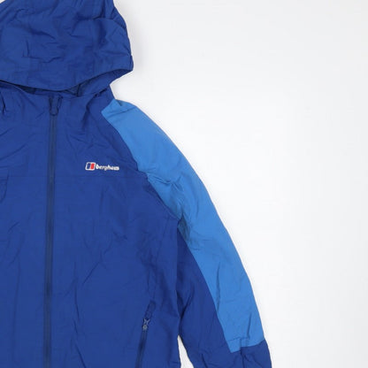 Berghaus Boys Blue Size 13 Hooded Ski Jacket Full Zip