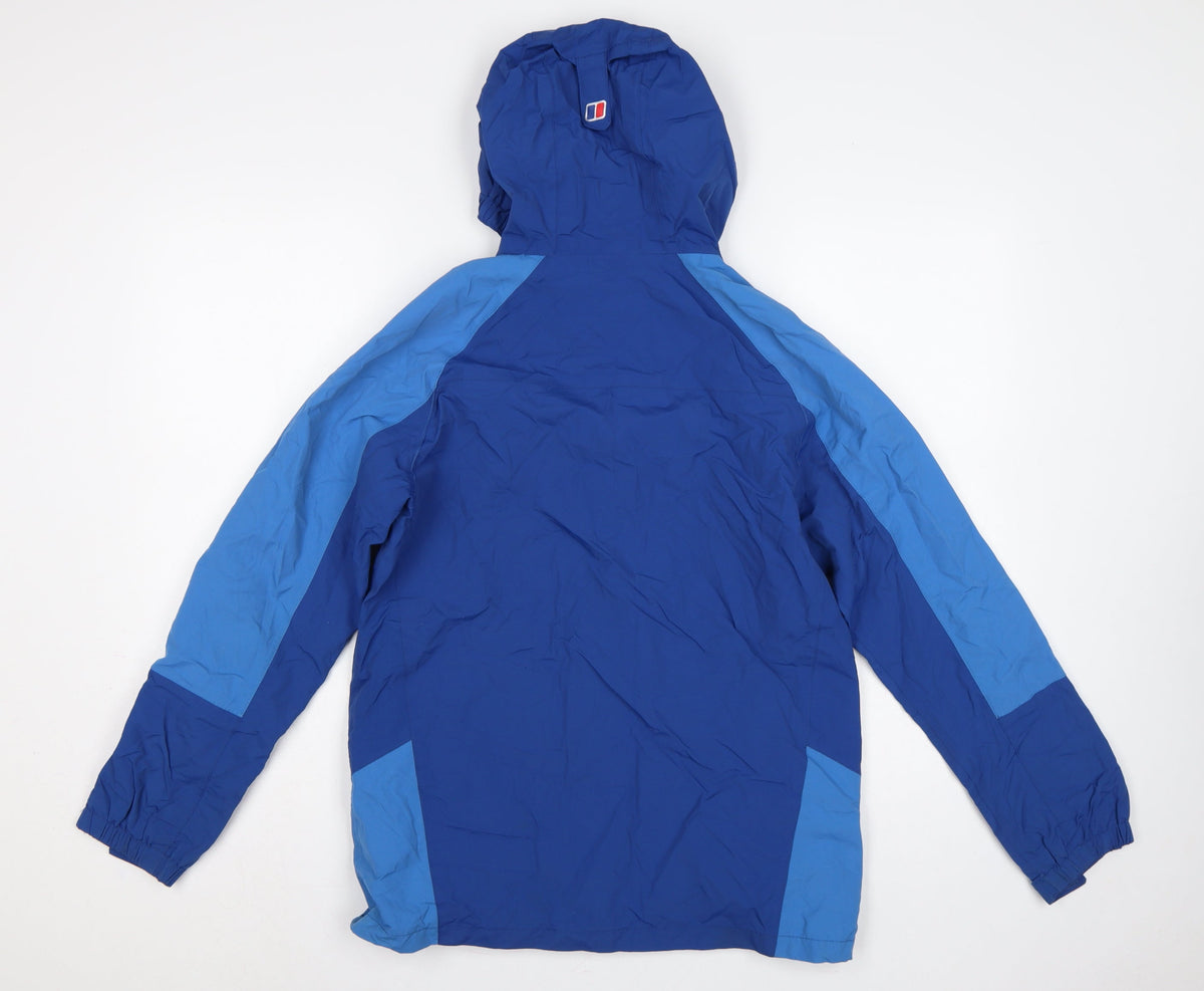 Berghaus Boys Blue Size 13 Hooded Ski Jacket Full Zip
