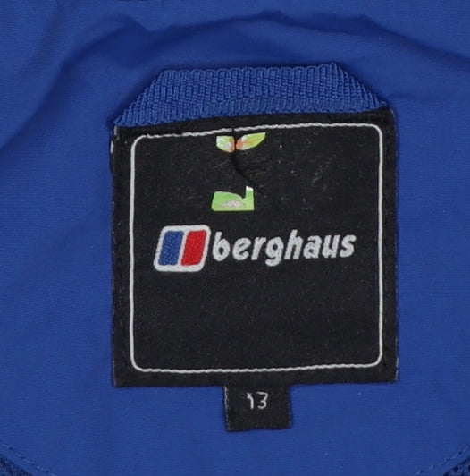 Berghaus Boys Blue Size 13 Hooded Ski Jacket Full Zip