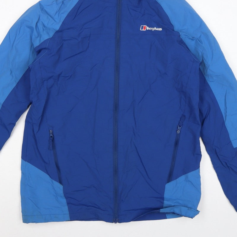 Berghaus Boys Blue Size 13 Hooded Ski Jacket Full Zip
