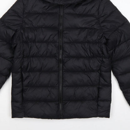 Marks and Spencer Boys Black 11-12 Years Hooded Puffer Jacket
