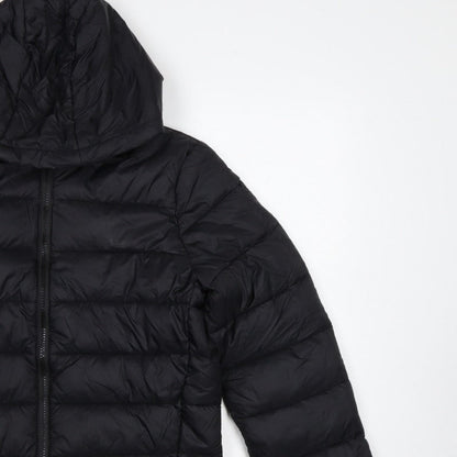 Marks and Spencer Boys Black 11-12 Years Hooded Puffer Jacket
