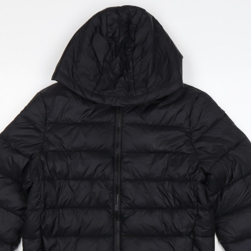 Marks and Spencer Boys Black 11-12 Years Hooded Puffer Jacket