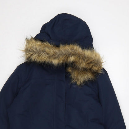 Mountain Warehouse Women’s Blue UK 10 Waterproof Faux Fur Trim Parka Coat